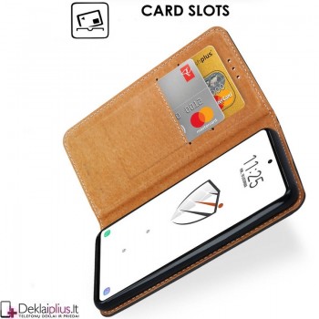Telone grynos odos dėklas - juodas (telefonams Samsung A72/A72 5G) Telone grynos odos dėklas - juodas (telefonams Samsung A72/A72 5G)